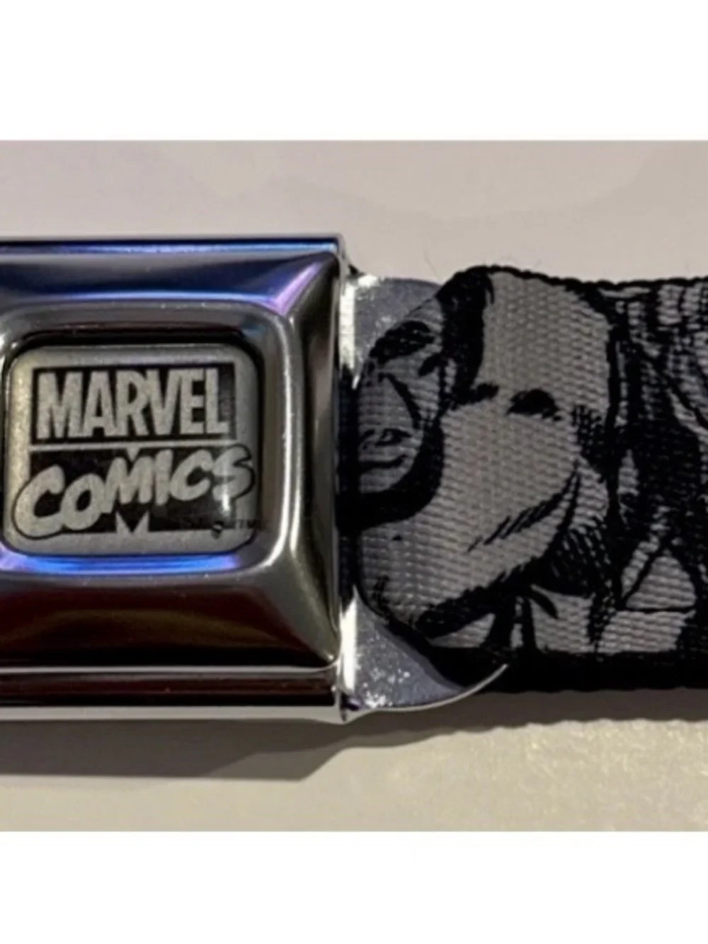 Buckle-Down Marvel Comics Black & Gray Superhero Dog Collar